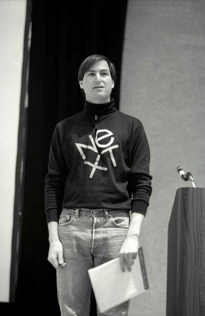 Steve Jobs wearing his next t-shirt