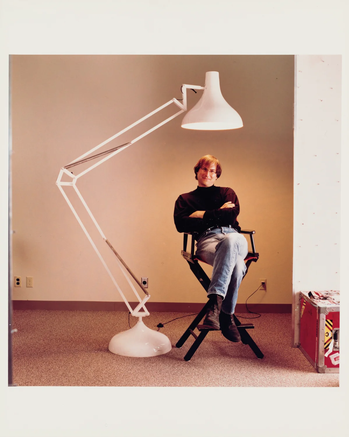 Steve Jobs with the Pixar Lamp